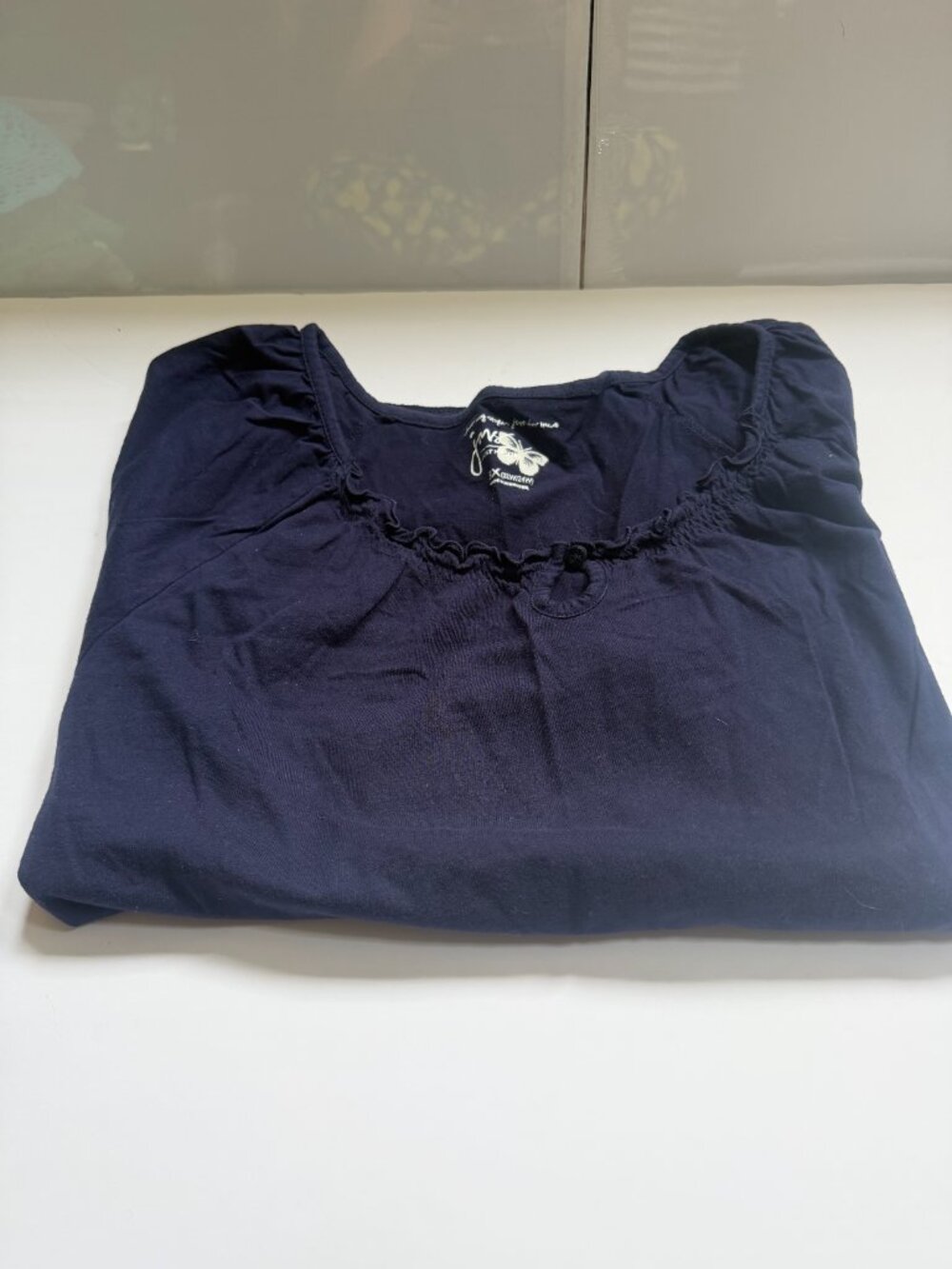 Just my Size Navy Blue Top W 3X